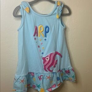 Agatha Ruiz De La Prada Light Blue Dress with Colorful Sea Motifs